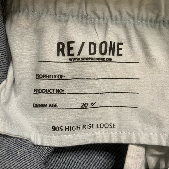 Redone jeans 90s high rise loose button fly jeans rigid like blue 28 - Picture 4 of 11